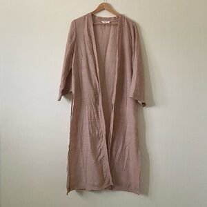 Carly Jean Long Robe Duster in Mauve L